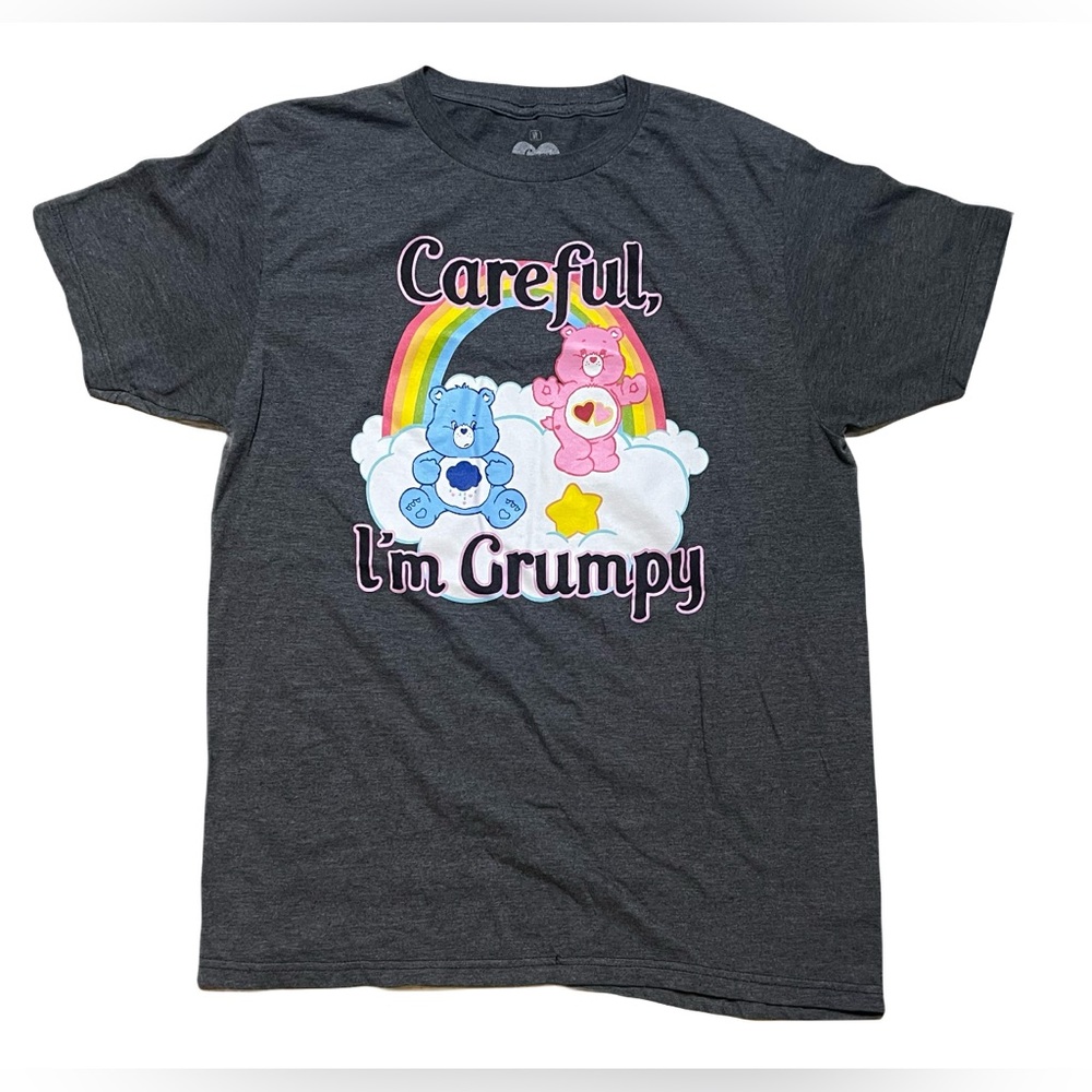 Ripple Junction Gray Care Bears “Careful I’m Grumpy” T-Shirt size M